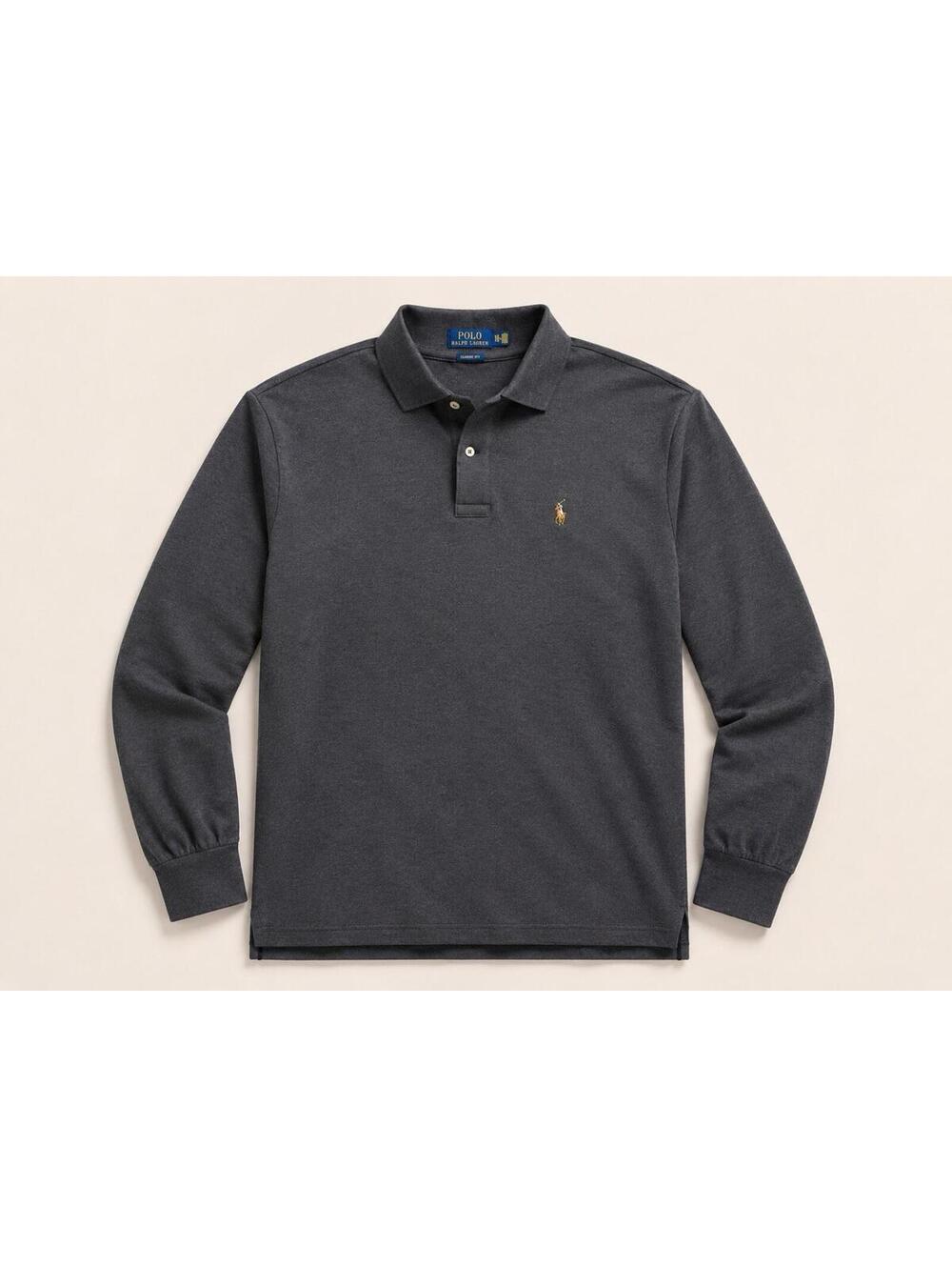 Polo Ralph Lauren Shirt Mens 2XL Tall Gray Long Sleeve Cotton